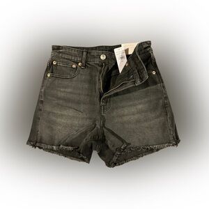 American Eagle Women’s Highest Rise 90’s Boyfriend Denim Shorts Black 2
